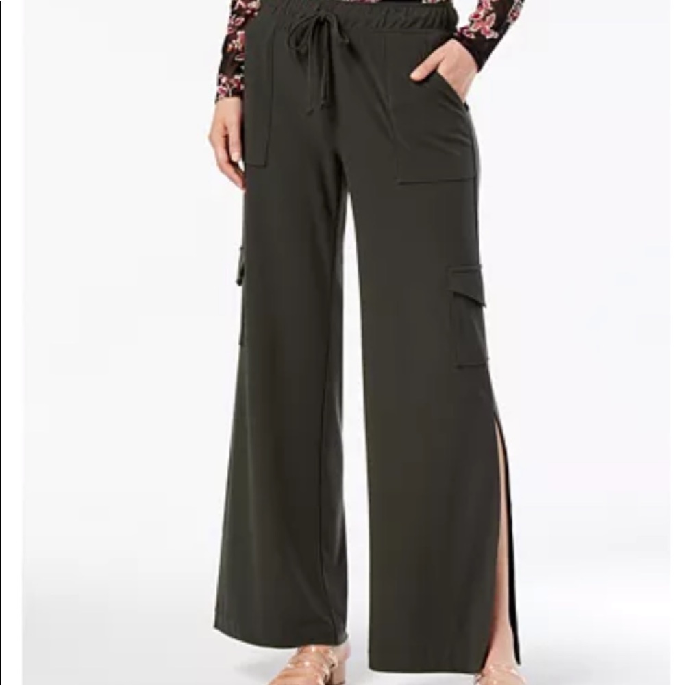 Split leg cargo pants